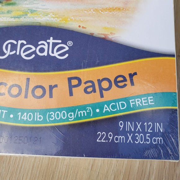 New UCreate Watercolor Paper White, 140 lb. 9" x 12" 50 Sheets Thick 140 lb - Picture 4 of 6